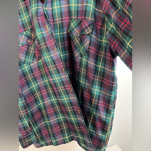 Vintage Allen Winfield Mens Button Up Tartan Plaid Wool Blend Shacket Quilted 3X - Picture 7 of 11